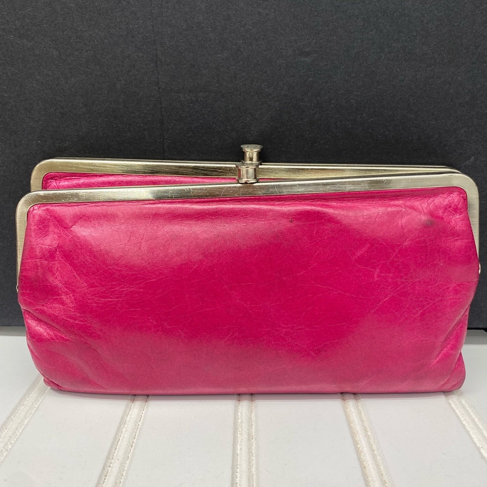 HOBO Lauren Pink Bifold Leather Wallet